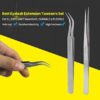 Pinzetta a punta curva e dritta professionale acciaio inox