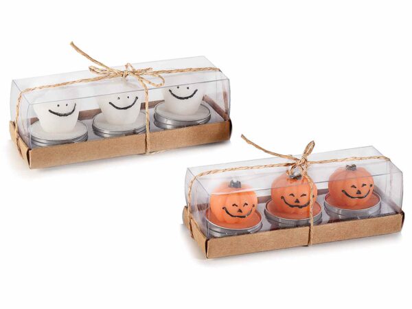 CANDELINE HALLOWEEN ZUCCA FANTASMA CONF. 3 PEZZI