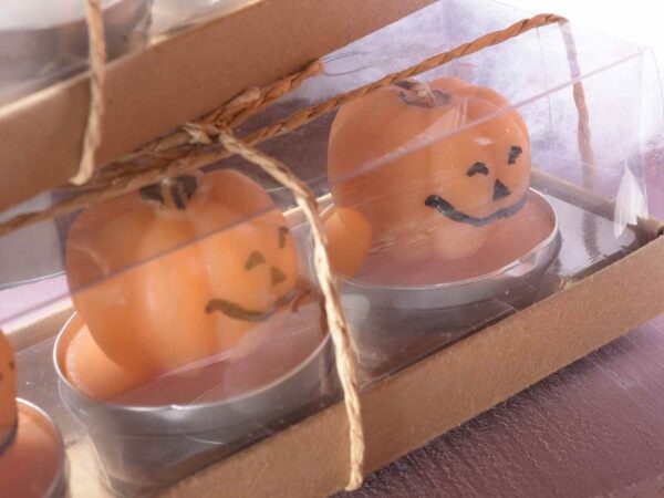 Candeline Halloween zucca fantasma confezione 3 pezzi