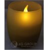 CANDELA NEL BICCHIERE IN VETRO GIALLO