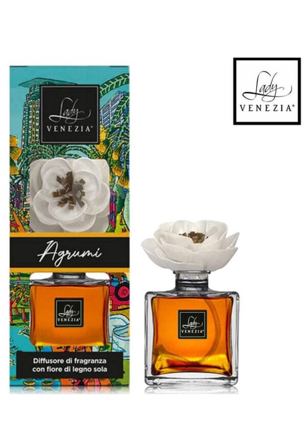 Profumatore ambiente cubo fiore 100 ml - agrumi