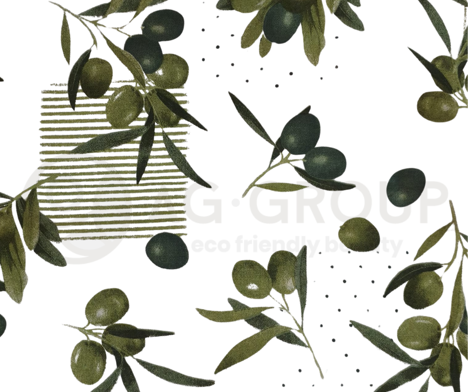 Tovaglia in puro cotone in tela fantasia olivo 6 posti